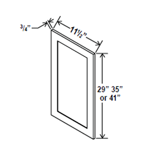 Wall Decorative Panel - 11 1/2W x 41H - Aria Shaker Espresso - RTA