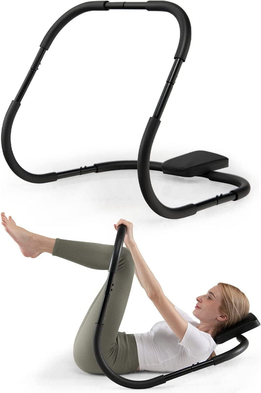 Ab Crunch Trainer Machine,Ab Roller for Home,Portable Sit up Exercise Equipment for Core Strength,Sturdy Ab Workout Equipment,Black