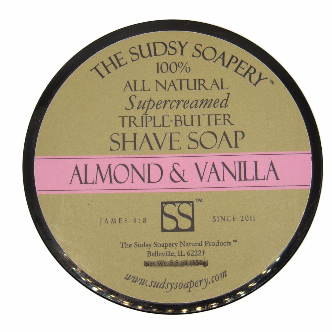 Almond & Vanilla Shaving Soap (Triple Butter) - by Sudsy Soapery (Pre-Owned)