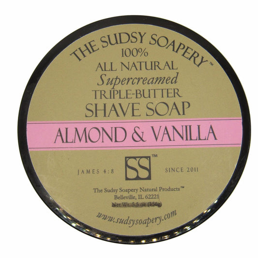 Almond & Vanilla Shaving Soap (Triple Butter) - by Sudsy Soapery (Pre-Owned)