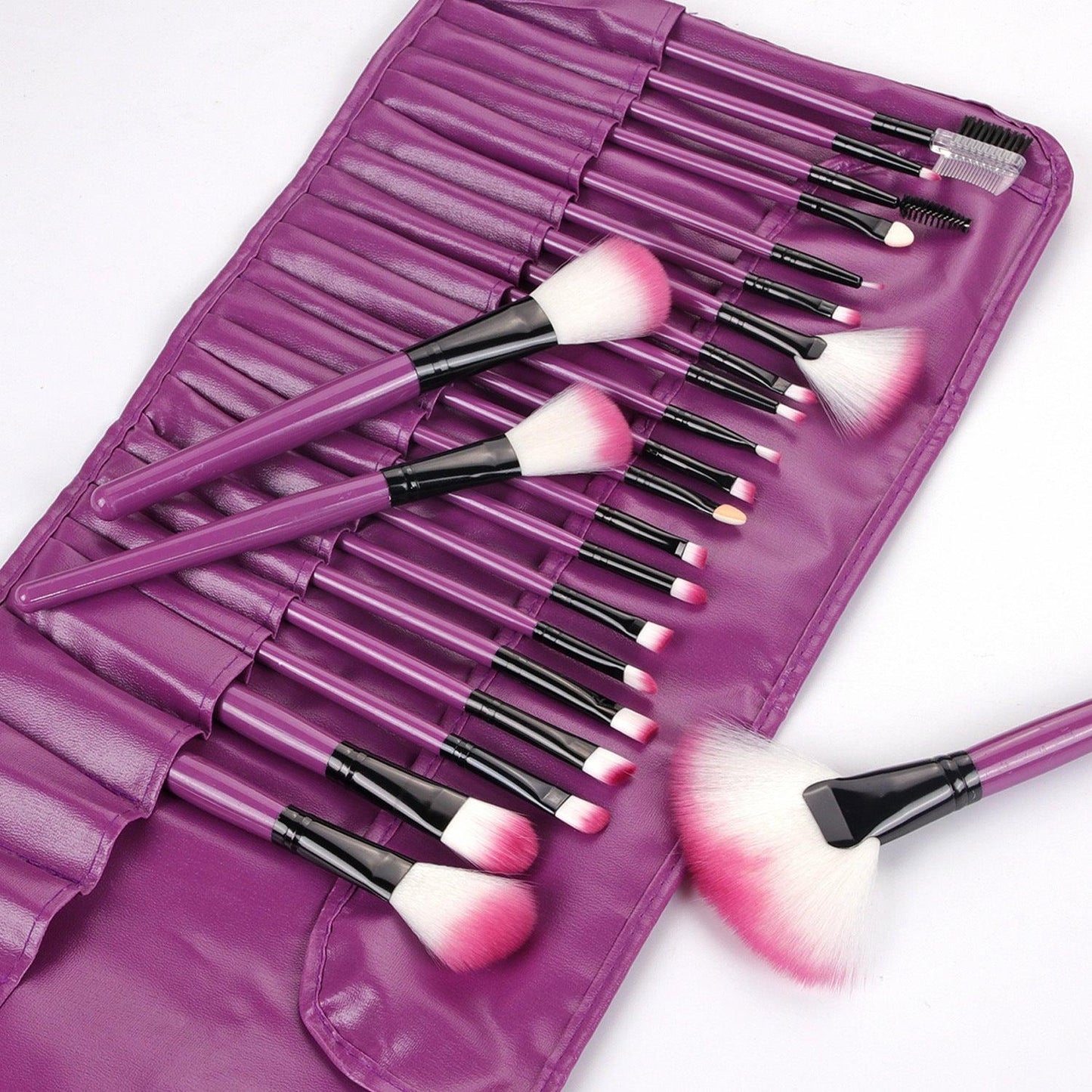 Shadowing 24 Makeup Brushes Set, Brownnatural Wood - amazitshop