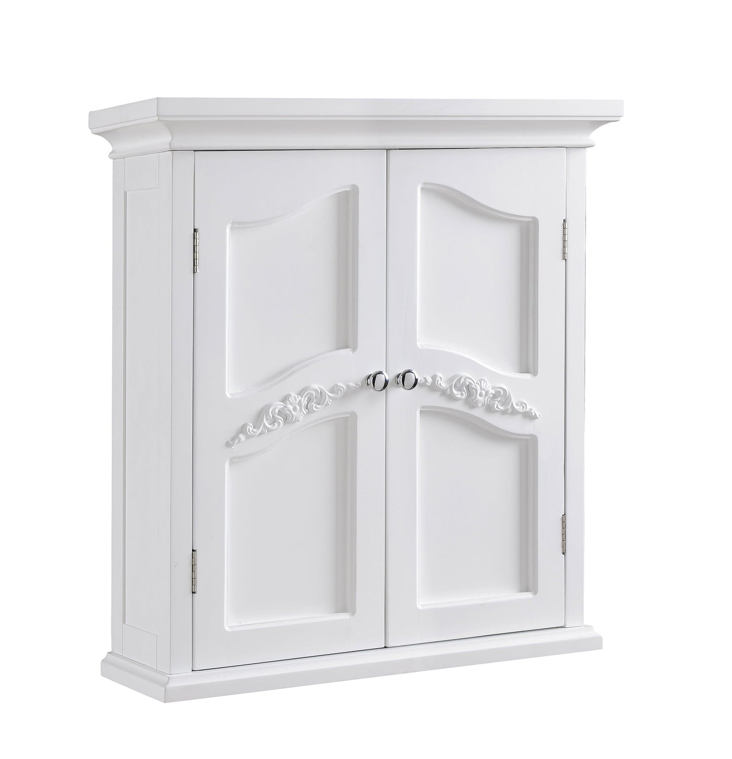 Wall Mount Bathroom Cabinet Wooden Organizer Storage, White