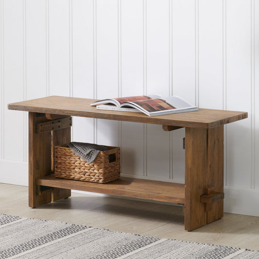 Bethel Acacia Wood 40"W Bench