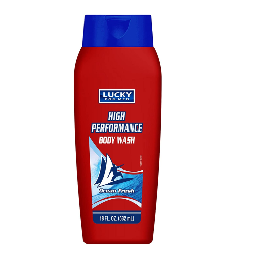 Lucky Super Gentle Men's Body Wash, 18 Fluid Ounce High Performance