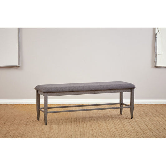 (D312-49) River Loft- Bench-  Rustic Oak/Metal