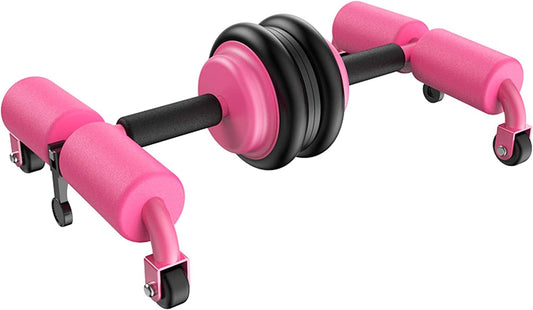EAZZ 2 in 1 Ab Roller for Abs Workout and Assembled Sit up Bar, Home Gym Exercise Equipment Multifunction with Knee Pad, Tension Band