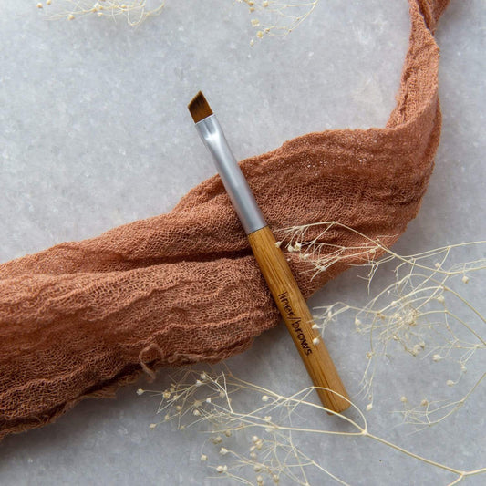 Travel Brow and Liner Brush - Zero Waste Makeup Brush, Vegan, Bamboo