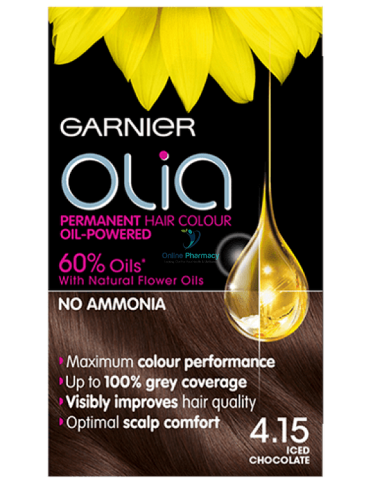 Garnier Olia 4.15 Iced Chocolate Hair Colour With Essential Oil