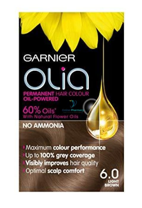 Garnier Olia 6.0 Light Brown Hair Colour With Essential Oil