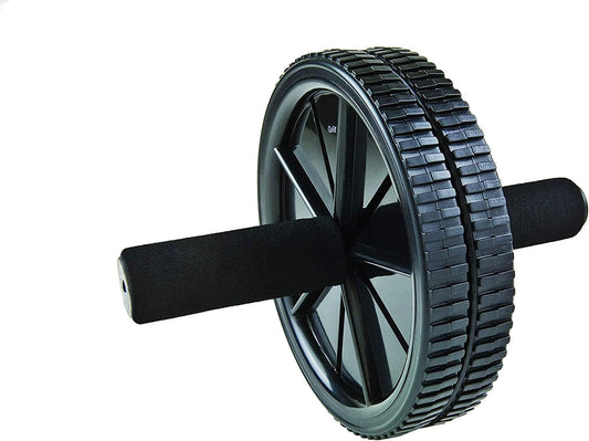 Gofit Dual Exercise Ab Wheel- Roller with Handles,Black,One Size,Gf-Dew