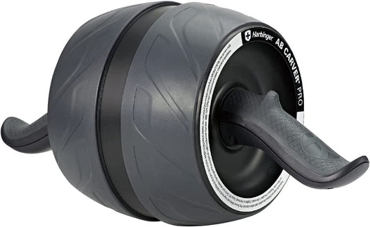 Harbinger AB Carver Pro with Knee Pads, Ab Roller Exercise Wheel, Fitness Equipment for Home Gym, Black
