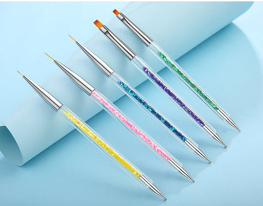 5 pieces Double headed Nail Brush dotting pen