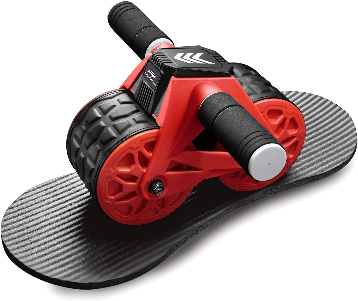 Leikefitness Ab Wheel Roller Automatic Rebound with Knee Pad Mat,Core Muscle Ab Trainer with Intelligent Display, Ab Workout Equipment for Abdominal Exercise