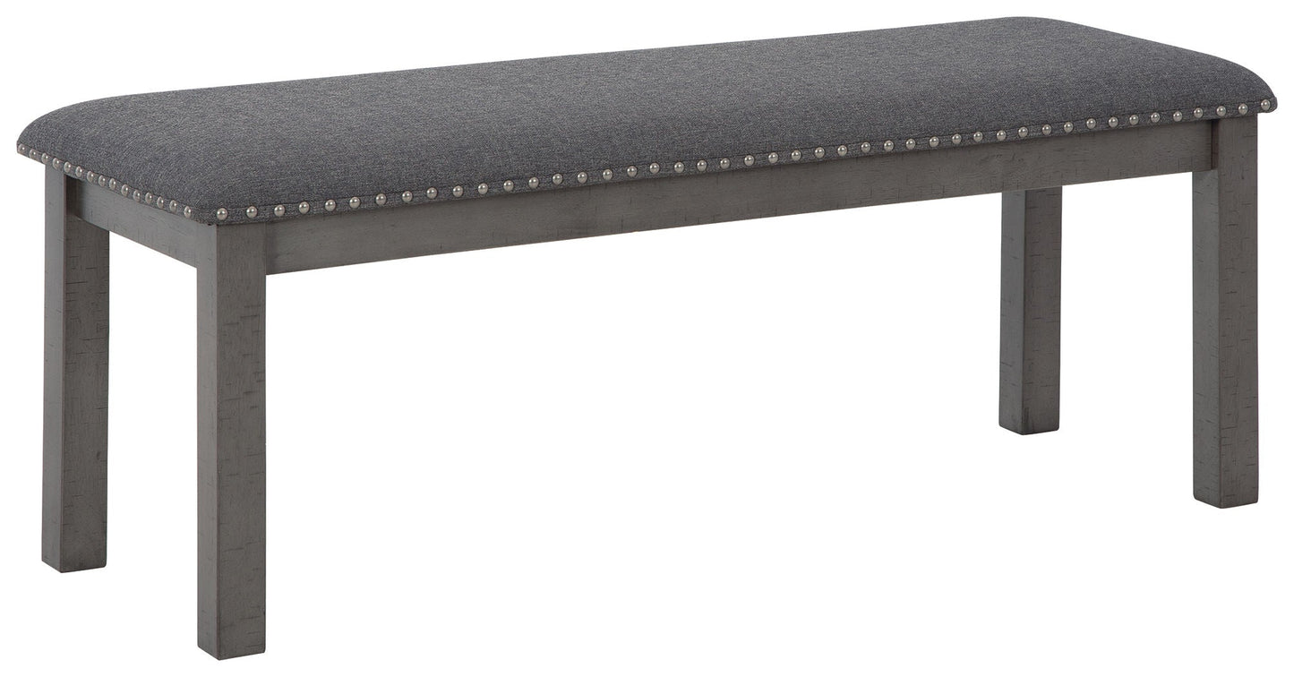 Azura Gray Upholstered Dining Bench