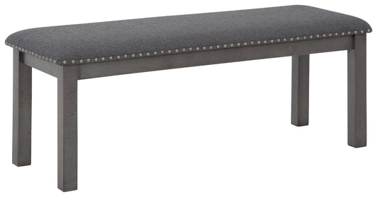 Azura Gray Upholstered Dining Bench