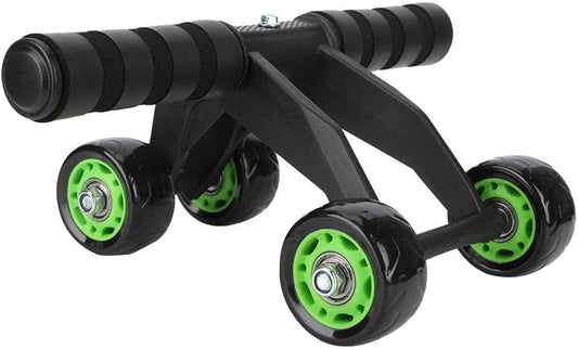 Oumij1 Ab Roller for Abs Workout - 4 Wheel AB Wheel Roller - Workout System - with Knee Protection Pad - Home Gym Workout Exercise Equipment - Abdomen Muscle Training - for Men/Women