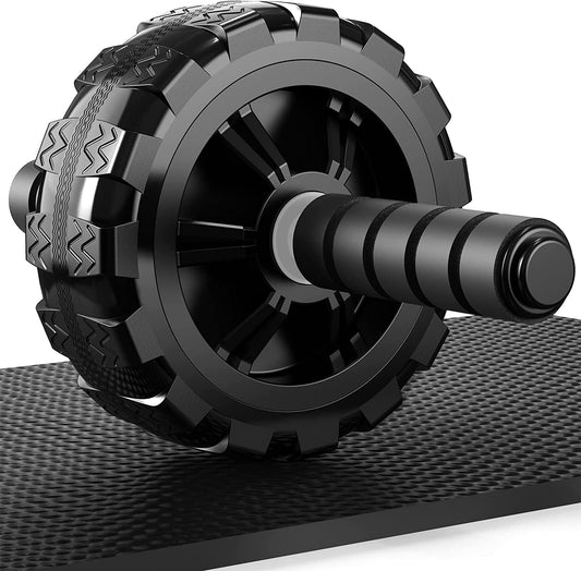 PACEARTH Ab Roller Wheel for Abs Workouts, 880 Lbs Weight Capacity No Noise Ab Wheel Exercise Equipment with Knee Pad for Home Gym Core Workout, Abdominal Exercise Trainer for Men Women