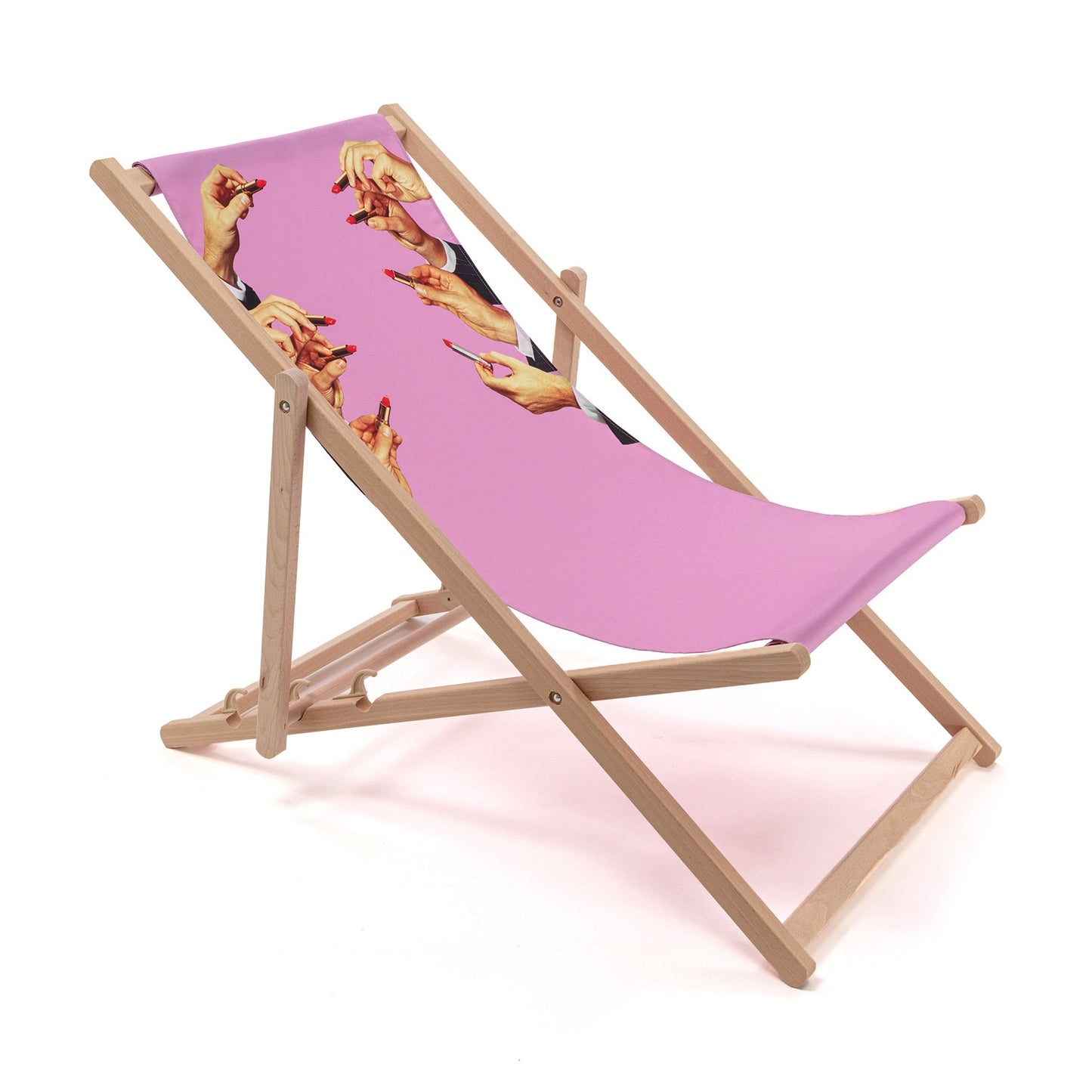 Toiletpaper Wooden Folding Indoor/Outdoor Deckchair