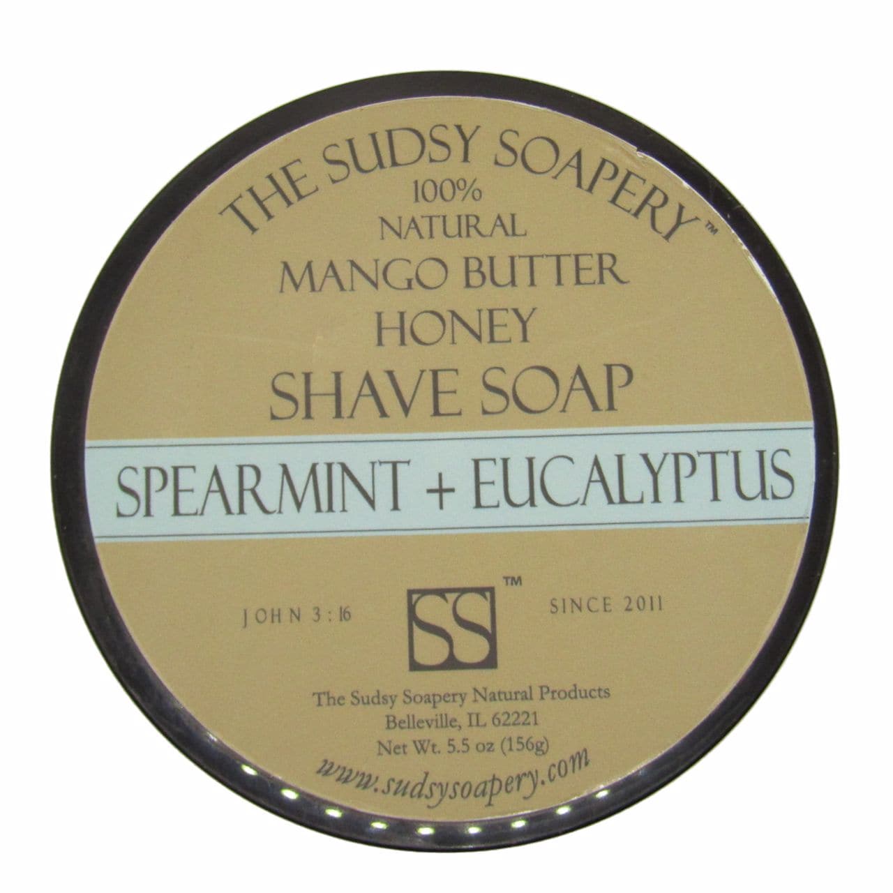 Spearmint Eucalyptus Shaving Soap (Mango Butter) - by Sudsy Soapery (Pre-Owned)