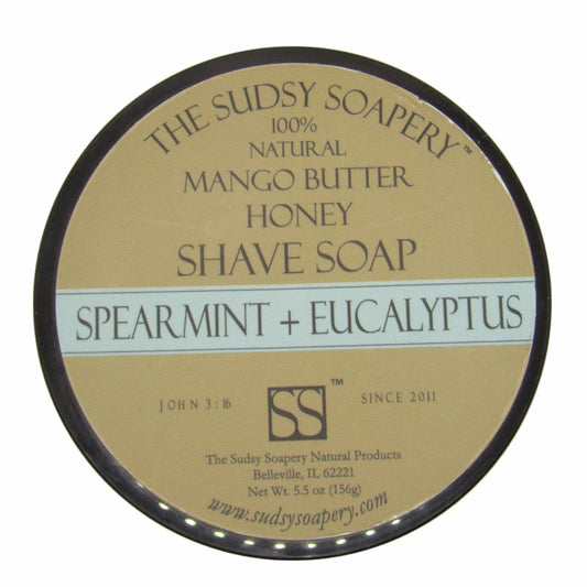 Spearmint Eucalyptus Shaving Soap (Mango Butter) - by Sudsy Soapery (Pre-Owned)
