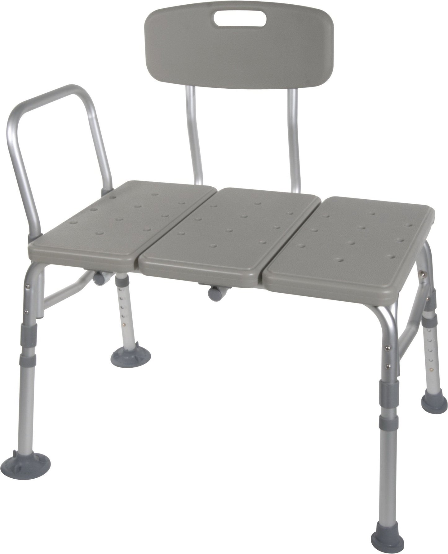 drive™ Knocked Down Bath Transfer Bench Arm Rail 17-1/2 to 21-1/2 Inch Seat Height 400 lbs. Weight Capacity