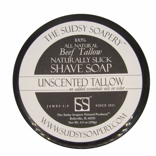 Unscented Shaving Soap (Tallow) - by Sudsy Soapery (Pre-Owned)
