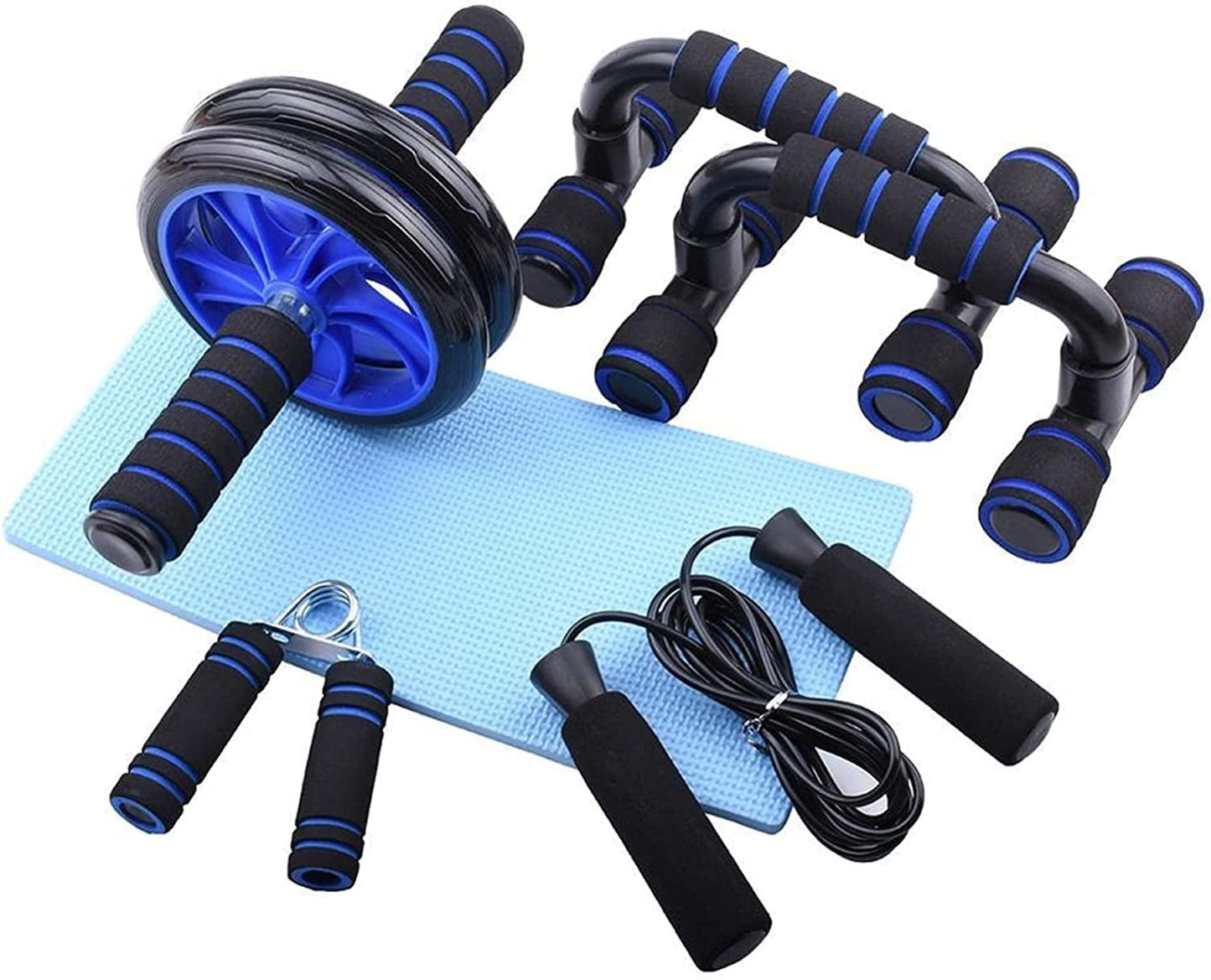 WAGLOS Jump Rope Resistance Bands Push up Stand Bar Abdominal Wheel AB Roller Grip Strength Home Gym Abdominal Muscle Training Fitness Home Gym Abdominal Training Roller (Color : Orange)